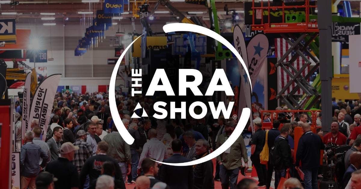 ARA show logo with conference background