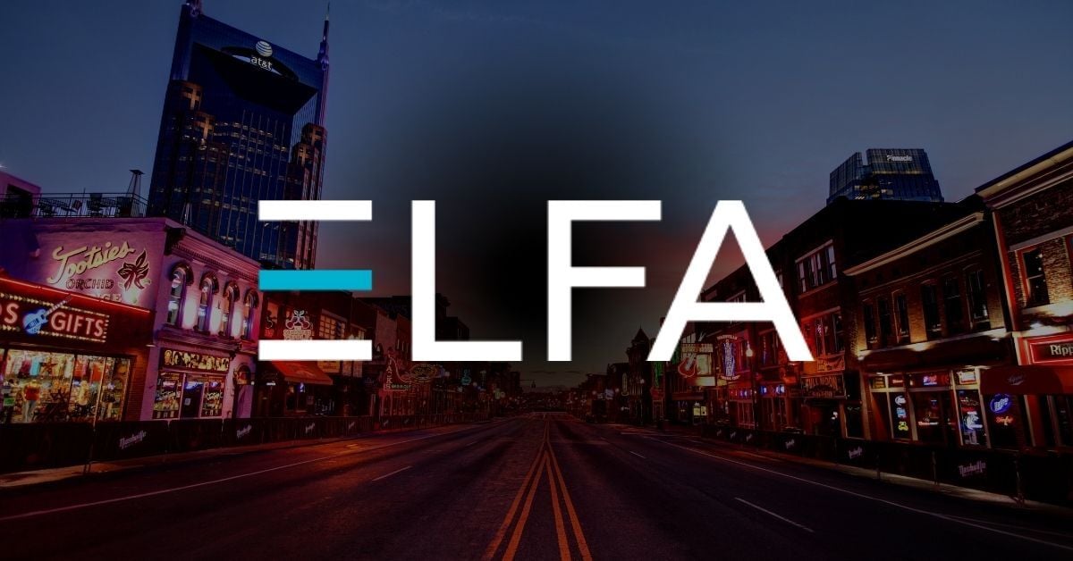 elfa logo with nashville in background