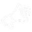 megaphone icon white