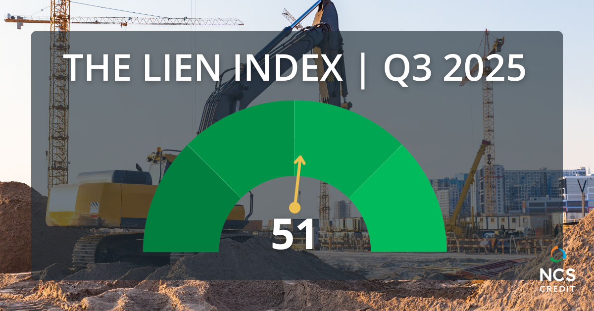 gauge depicting Q3 2025 lien activity score of 51