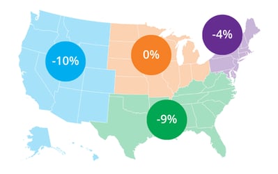Map of Regional Lien Activity Q1 26