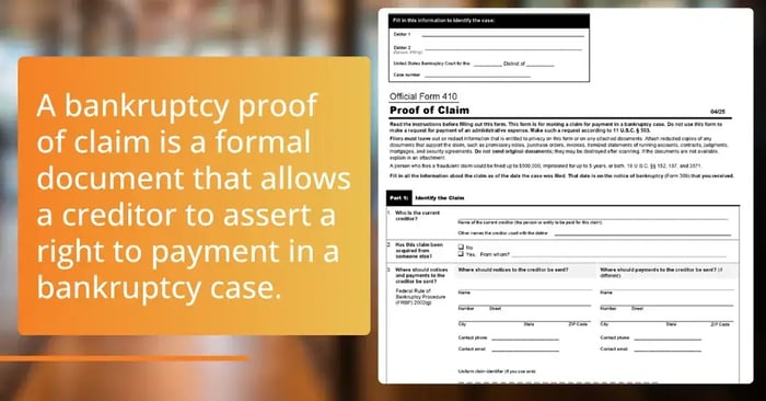 bankrupt proof of claim form 410 example with description of bankruptcy proof of claim