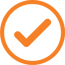 Orange checkmark icon