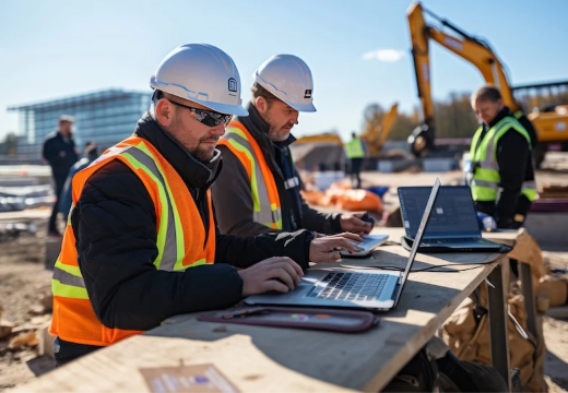 notice lien services - men at construction site