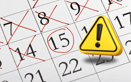calendar with the 15th circled hubdb