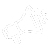 megaphone icon white