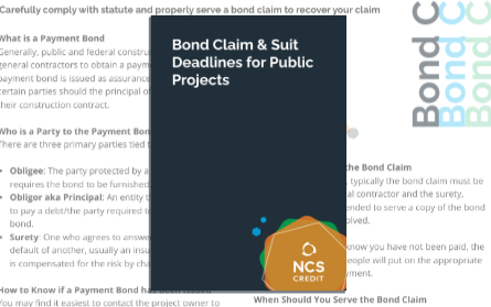 Bond Claim & Suit Deadlines for Public Projects
