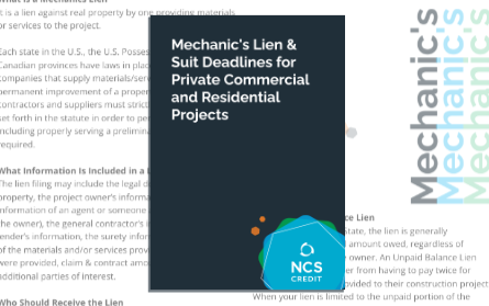 Lien & Suit Deadlines for Private Projects