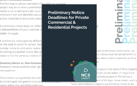 Notice Deadlines for Private Projects