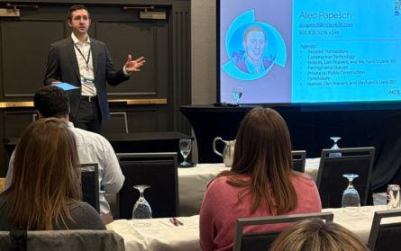 alec presenting at organization