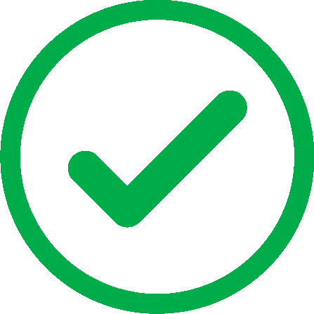 green checkmark in circle