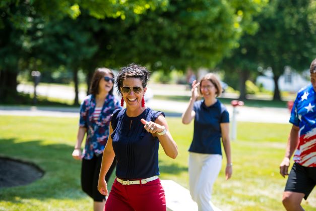 ncs credit team members at a july 4th gathering