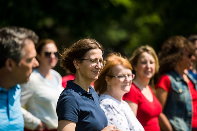 ncs credit team members at a july 4th gathering