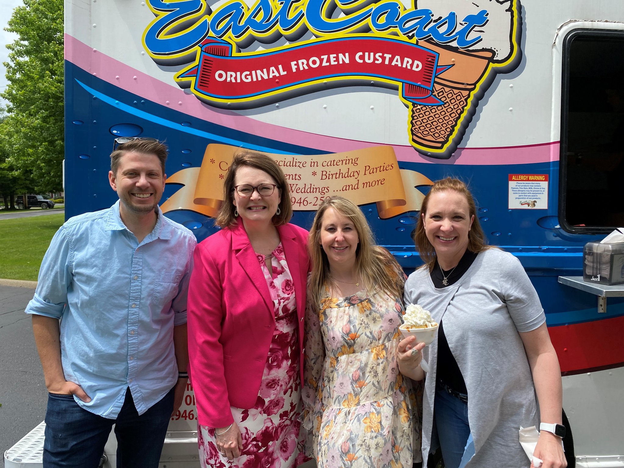 members of the ncs credit team enjoying east coast custard